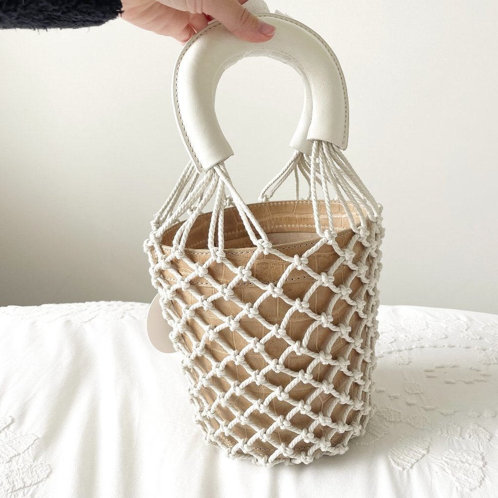 NWT STAUD Moreau Macrame Bucket Bag
